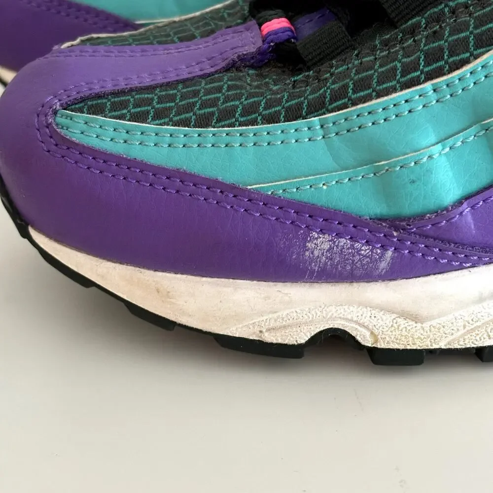 Nike Air Max 95 Youth Size 7 Sneakers Green Cabana Hyper Grape Kids Shoes 7Y